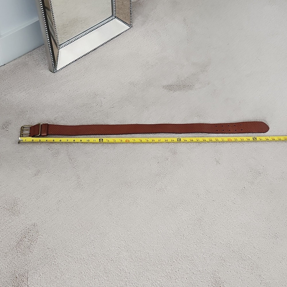 Ralph Lauren Thick Leather Belt/ Brass Buckle. EXCELLENT CONDITION!! - Picture 6 of 6